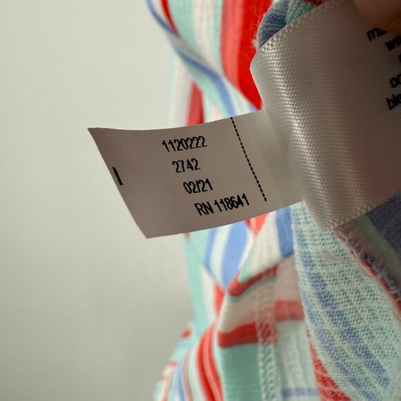 Lane Bryant Tank Top Size 22/24 NWT Halter Toe Multicolor Stripe Plus Curvy - Picture 12 of 13